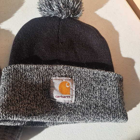 Carhartt Ribbed Beanie Set - Gray and Black - Picture 2 of 3